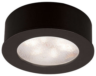 WAC Lighting LED Button Light, Black, Round, 3000k Soft White