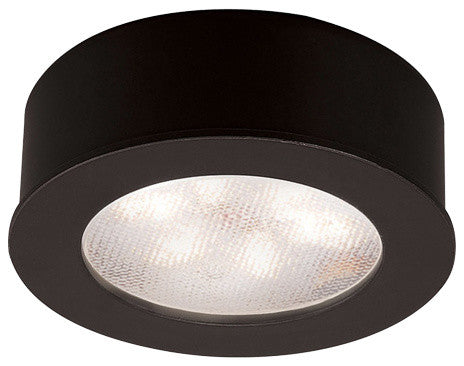 WAC Lighting LED Button Light, Black, Round, 3000k Soft White