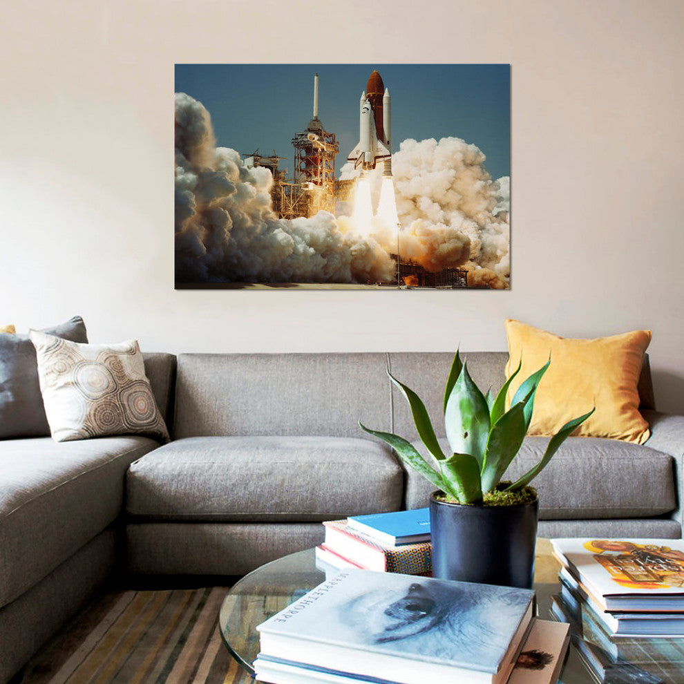 "Space Shuttle Challenger Lift Off (1983)" by NASA, Canvas Print, 40x26"
