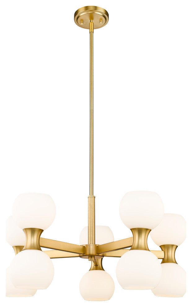 Z-LITE 10-Light Chandelier, Modern Gold