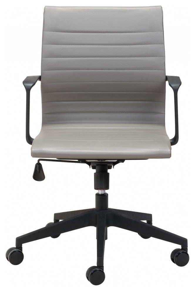 Mod Black and Gray Faux Leather Office Chair
