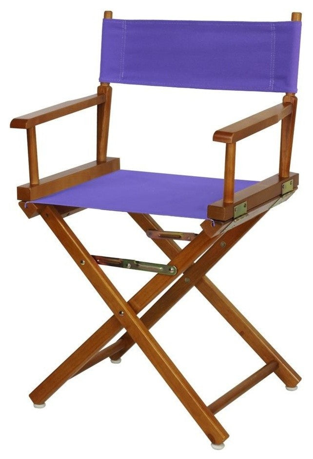 018" Director's Chair Honey Oak Frame-Purple Canvas