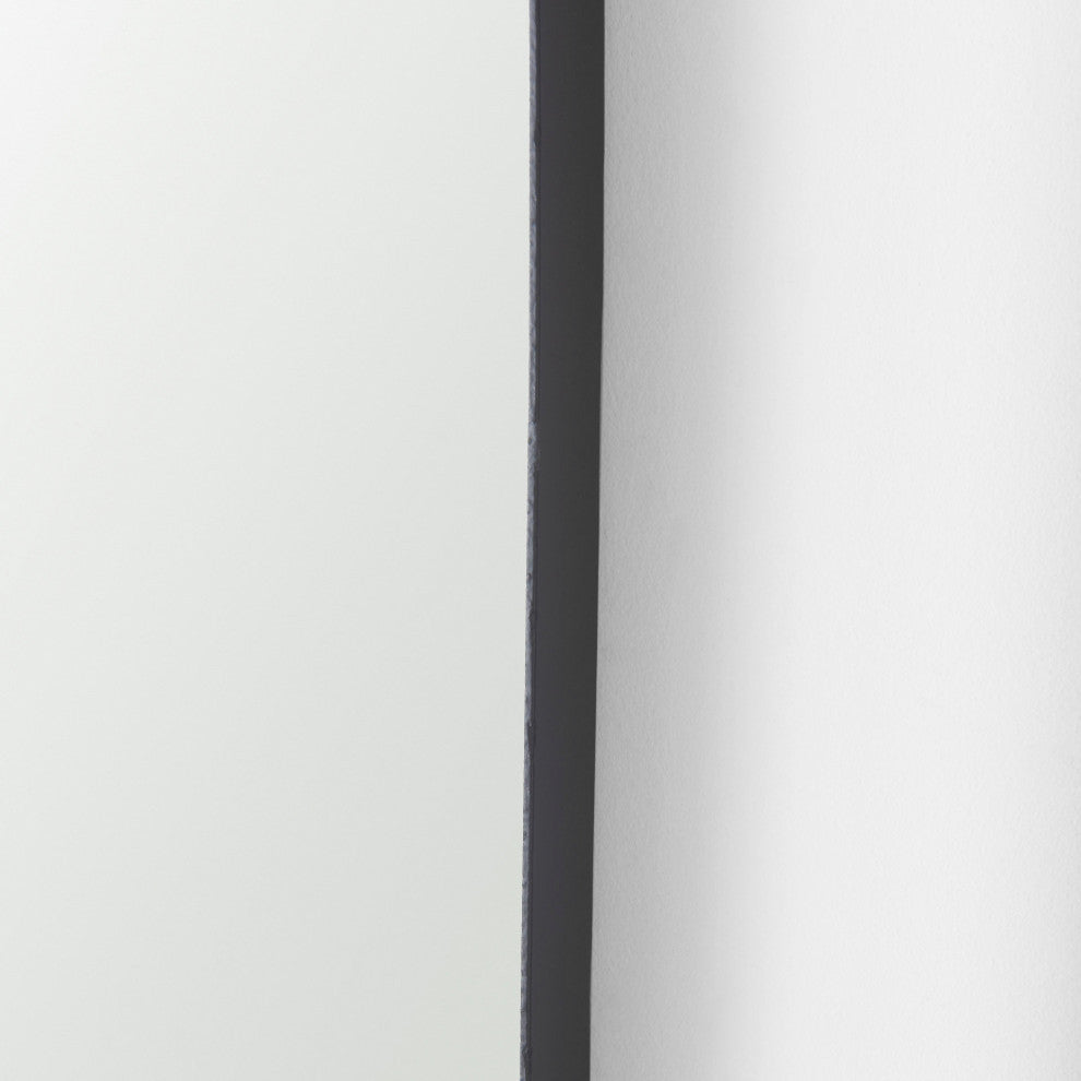 Collie Black Metal Frame With Hanger Trapezoid Mirror