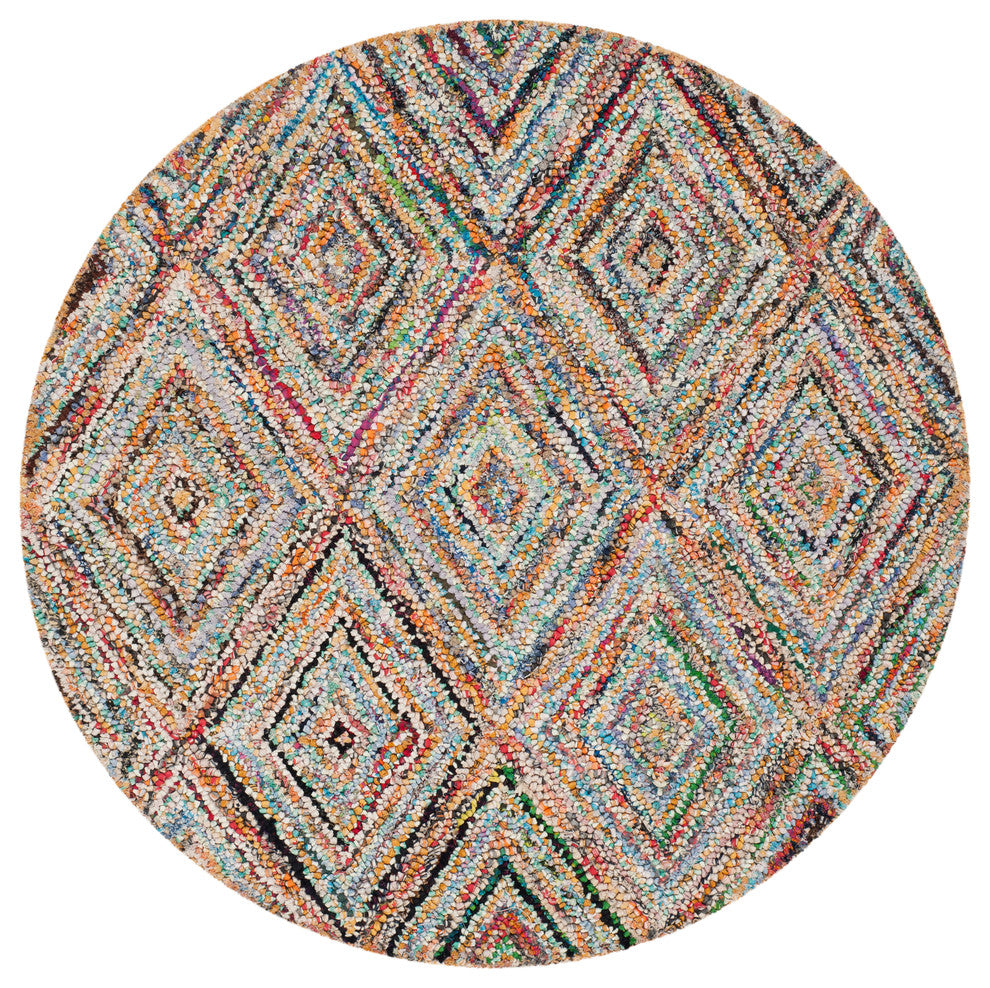 Safavieh Nantucket Collection NAN314 Rug, Multi, 4' Round