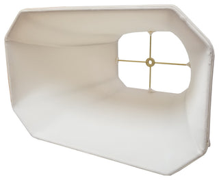Royal Designs Rectangle Cut Corner Lamp Shade, Eggshell, 10x18x13.25