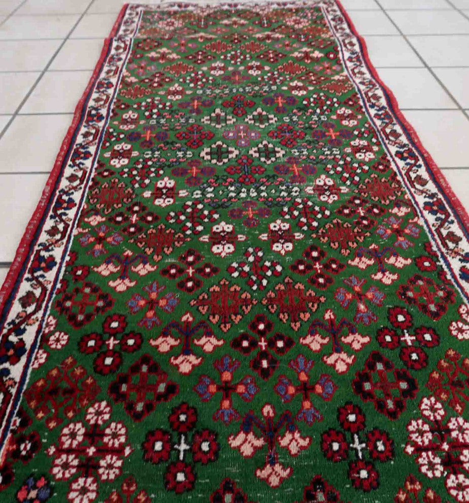 Handmade Antique Persian Joshagan Runner 1.8'x4.8', 57cmx149cm 1930s