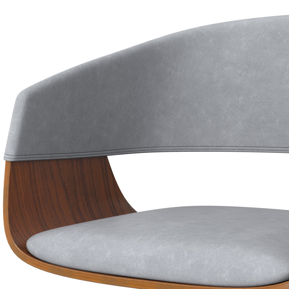 Lowell Adjustable Swivel Bar Stool, Stone Grey