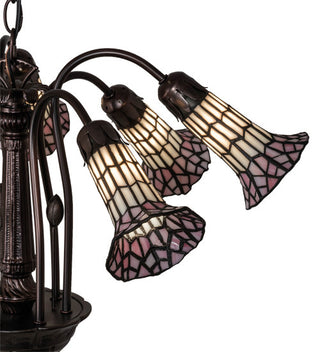 24 Wide Tiffany Pond Lily 7 Light Chandelier