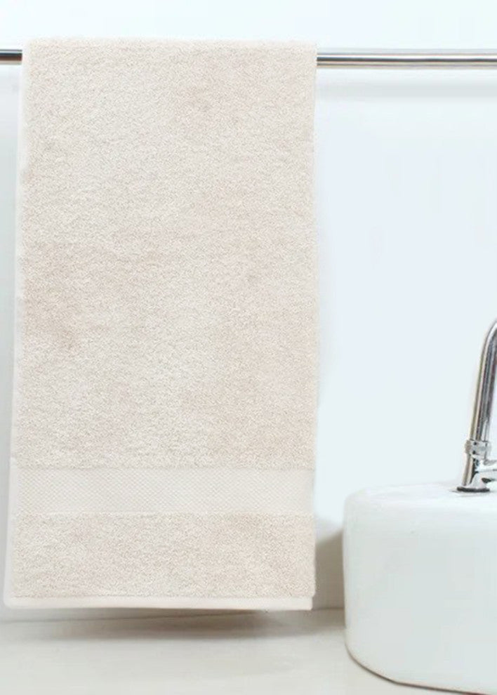 Delara 100% Organic Cotton 650 GSM Feather Touch Quick Dry Bath Sheet 36"X70", Ivory