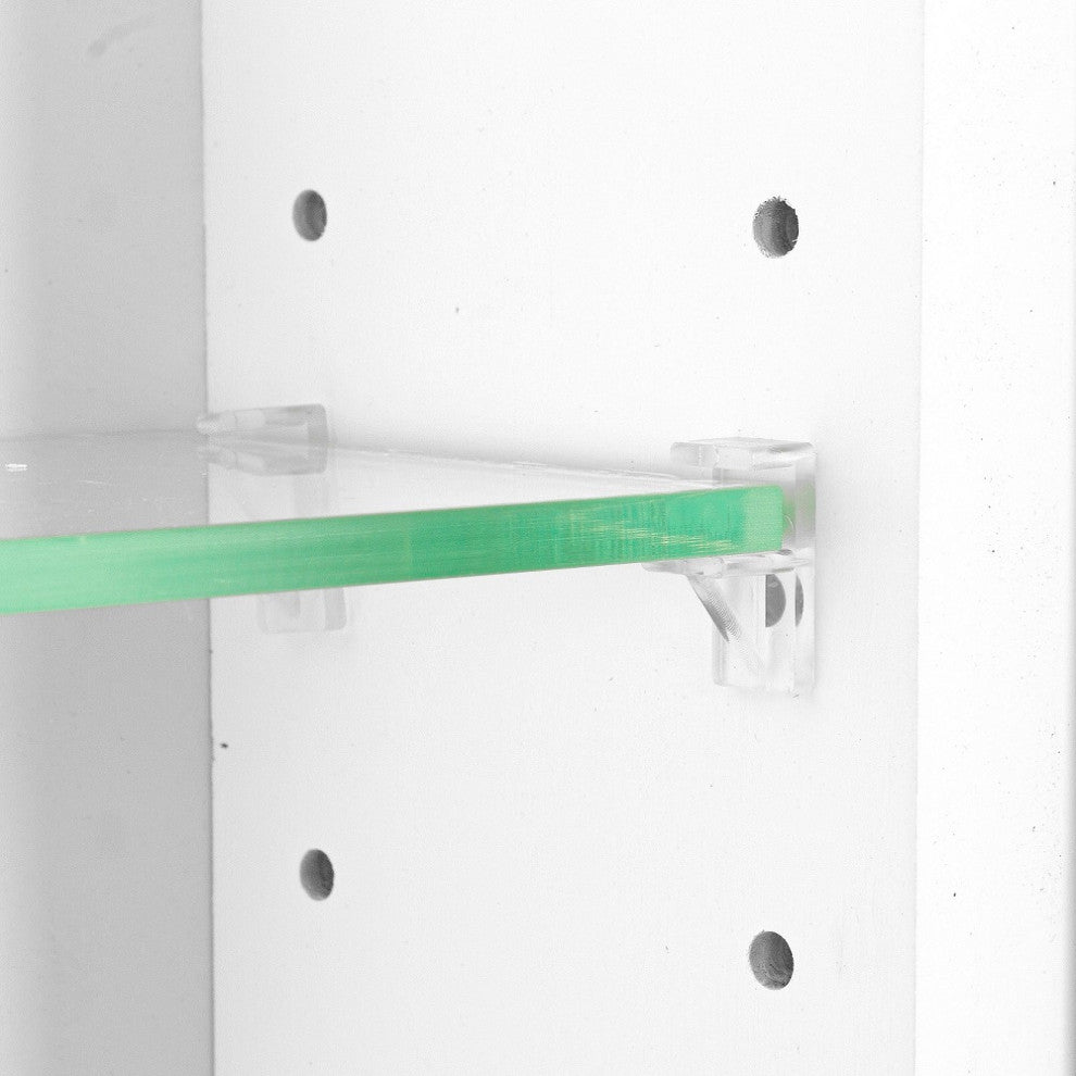 Dolphin Slab Panel Frameless Recessed Medicine Cabinet with LED Light - 14 x 22,