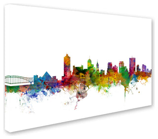 "Memphis, Tennessee Skyline" Canvas Art by Michael Tompsett