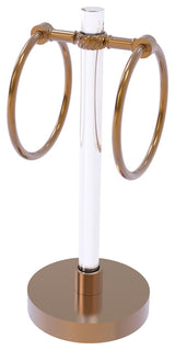 Clearview Vanity Guest Towel Ring with Twisted Accents, Brushed Bronze