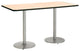 KFI Mode 42" x 96" Conference Table Natural Round Silver Base Bistro Height