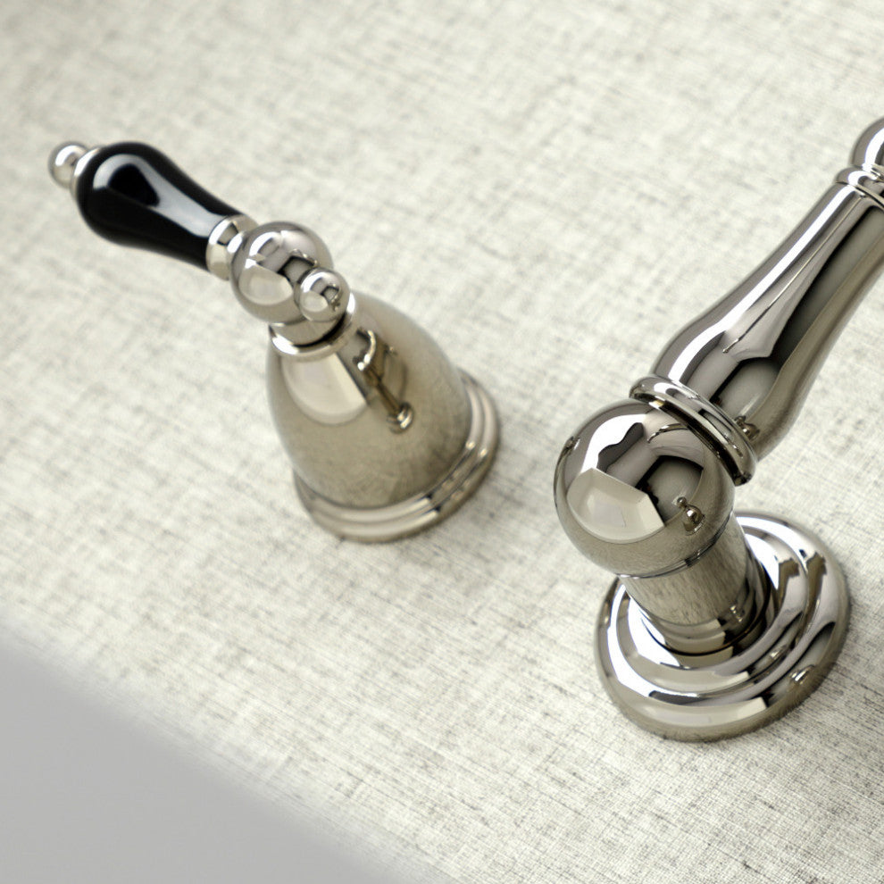 Kingston Brass KS1226PKL Two-Handle Wall Mount Bathroom Faucet, Polished Nickel