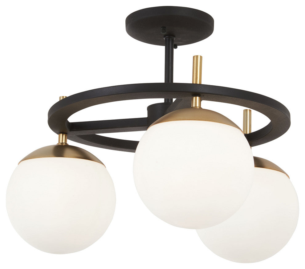 George Kovacs Alluria Three Light Semi Flush Mount P1357-618