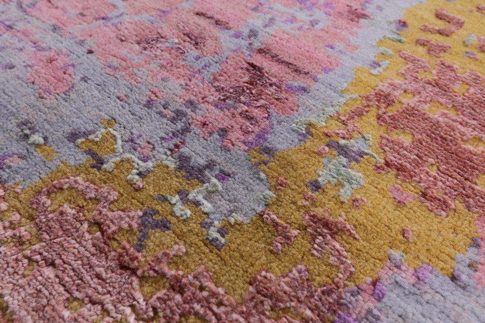 Wool & Silk  Abstract Handmade Rug 7' 11" X 10' 1" - Q14869