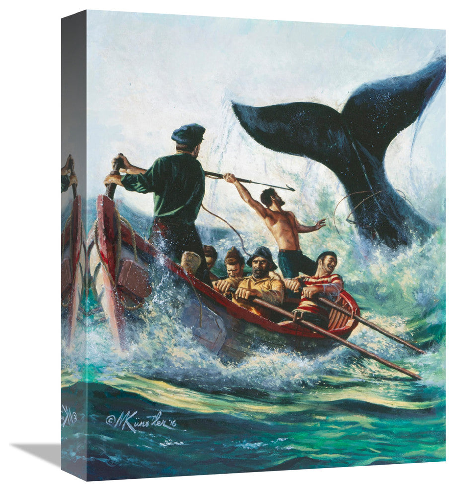"Tail of a Whale" Stretched Canvas Giclee by Mort Kunstler, 13x16"