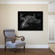 Columbia Venezuela Guianna Monochrome Map Print On Canvas With Frame, 28" X 37"