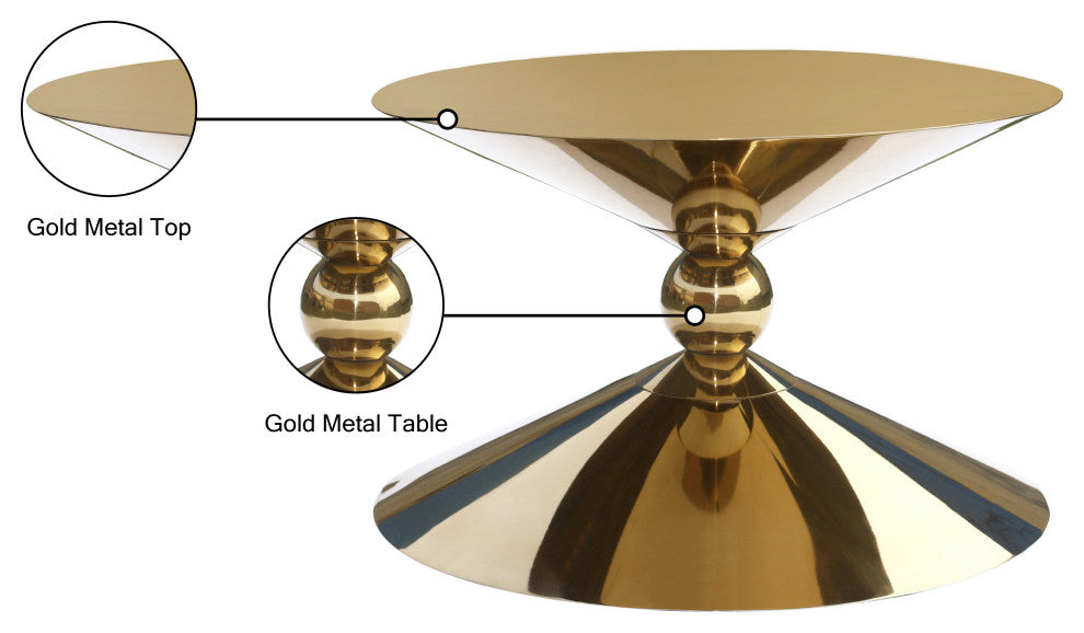 Malia Iron Coffee Table, Gold