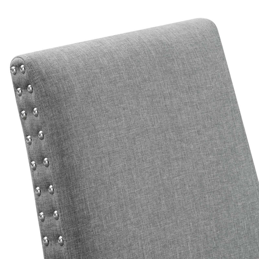 Parcel Dining Upholstered Side Chair, Light Gray