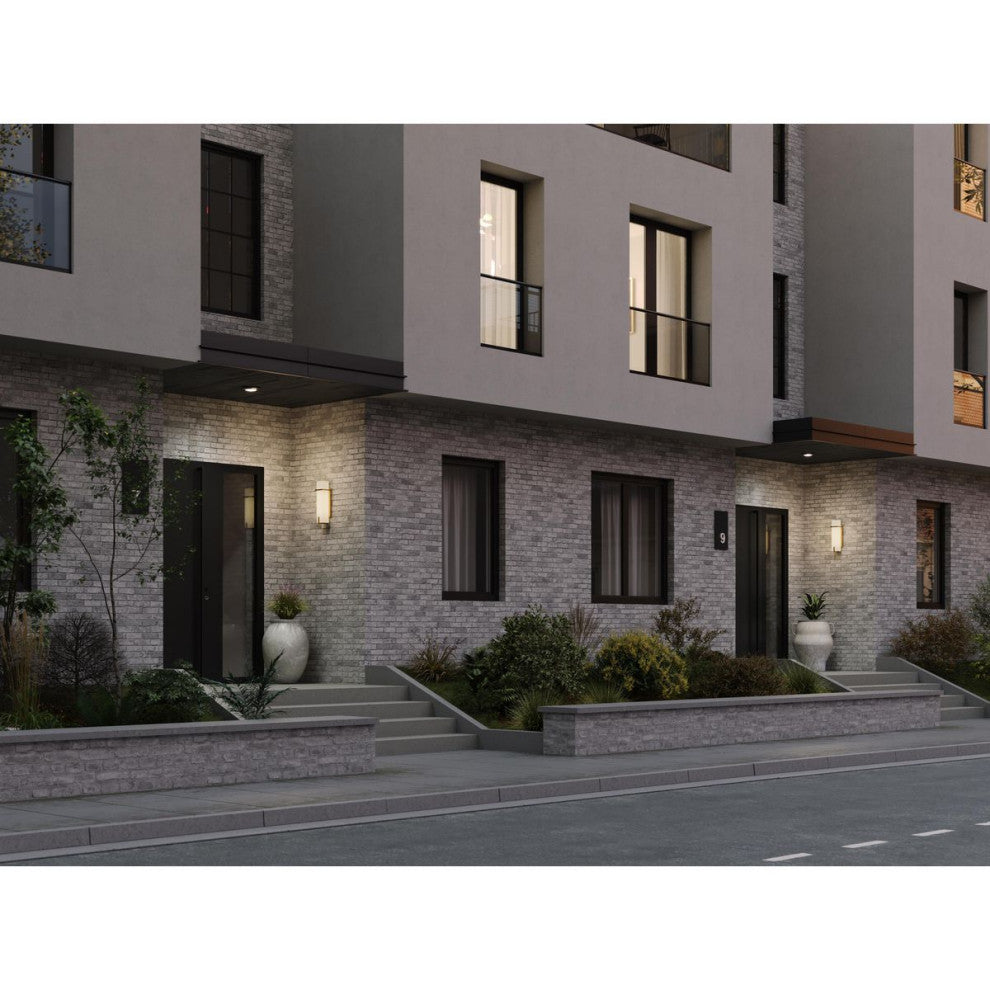 Antrim Collection One-Light Medium Outdoor Wall Lantern, Soft Gold