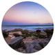 Maroubra Beach At Sunset Panorama, Seashore Disc Metal Artwork, 11"