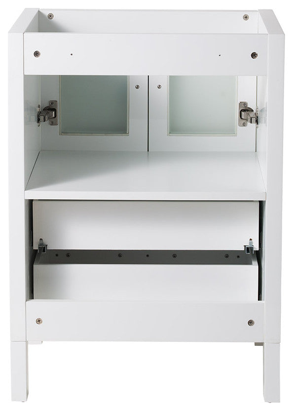 Torino 24" Bathroom Cabinet, Base: White, Base Only, Without Sink