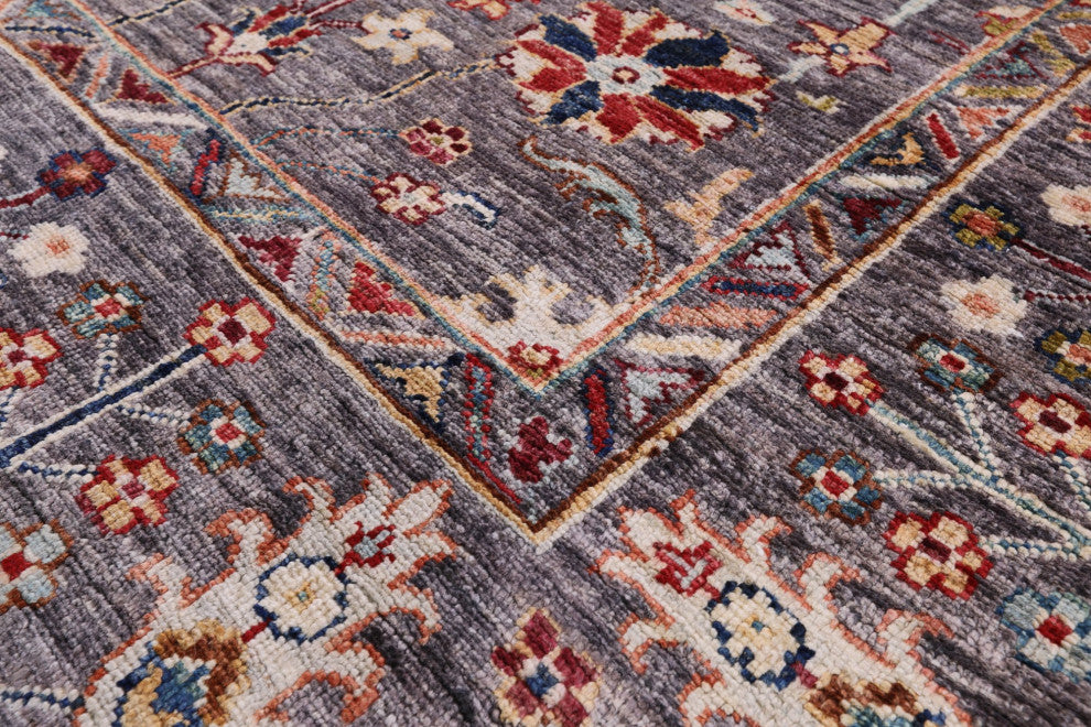 5' 7" X 7' 9" Hand Knotted Persian Tabriz Wool Rug Q7669