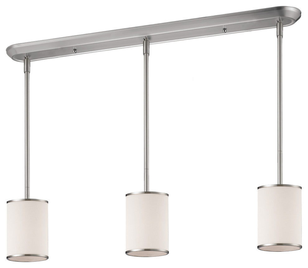 Zlite 183-6-3 3-Light Island/Billiard, White Linen