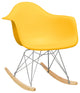 Paris Tower Modern Rocker Lounge Arm Chair, Yellow