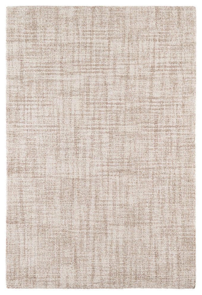 Dash & Albert Crosshatch Ivory Hand Micro Hooked Wool Rug, Ivory, 3' x 5'