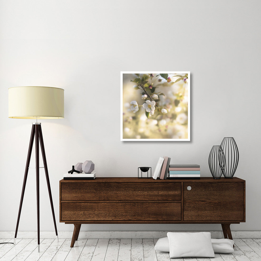 "Blush Blossoms I Square Pastel" Digital Paper Print by Sue Schlabach, 32"x32"