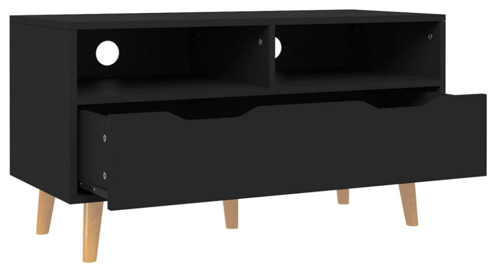 vidaXL TV Stand TV Console Sideboard TV Unit Media Unit Black Engineered Wood