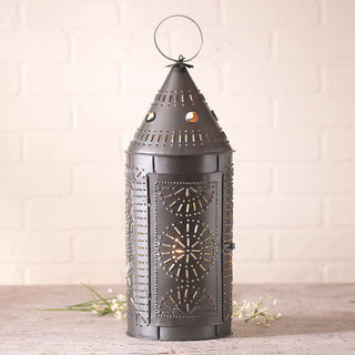 21" Lantern, Smokey Black