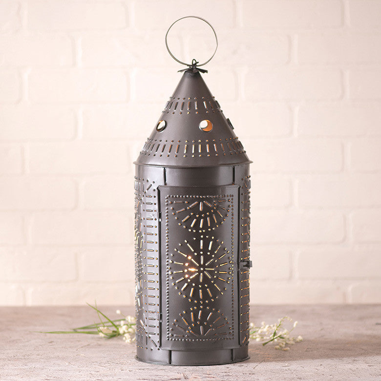 21" Lantern, Smokey Black