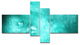 Blur Blue Sky with Stars, Abstract Canvas Art Print, 60"x32", 4 panels