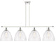 Innovations 516-4I-WPC-GBD-124 4 Light Island Light, White, Polished Chrome