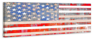 "USA Flag" Fine Art Canvas Print, 45"x15"