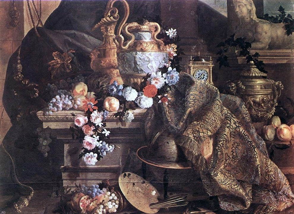 Jean-Baptiste Monnoyer Still-Life of Flowers and Fruits Wall Decal