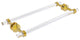 Pacific Beach 18" Dotted Back to Back Shower Door Towel Bar, Polished Brass