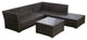 Costway 4PCS Wicker Cushioned Patio Rattan Furniture Set Sofa 5 Seat Garden