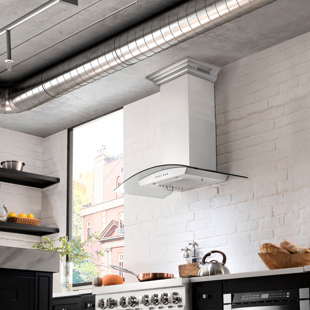 ZLINE 30" Ducted Vent Wall Mount Range Hood With Built-in CrownSound