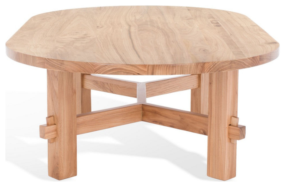 Safavieh Couture Tabytha Elm Wood Coffee Table Natural