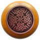Celtic Isles Maple Wood Knob, Antique-Style Copper