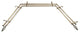 Vinci 13/16" Bay Window Double Curtain Rod, Antique Brass