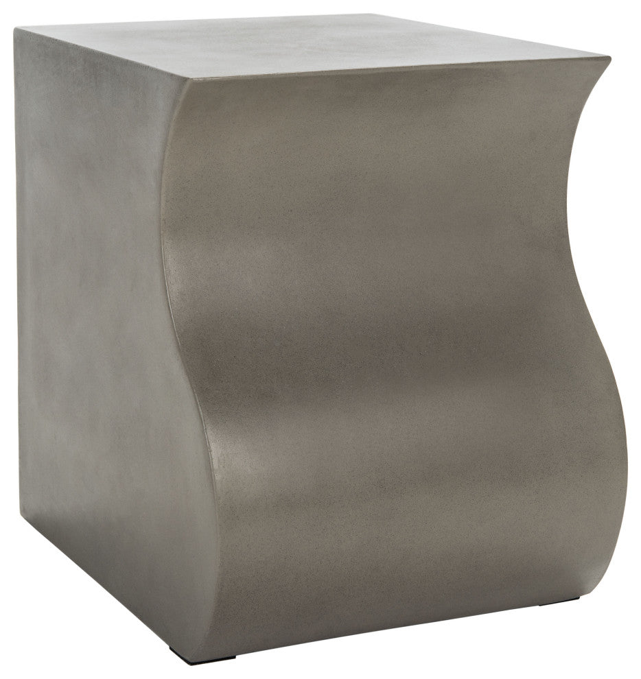 Safavieh Mazza Concrete Accent Stool Dark, Grey