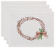 Sprig of Green 18"x14" Off White Holiday Print Placemat, Set of 4