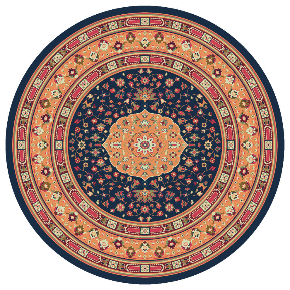Zanza, Orange, 8' Round