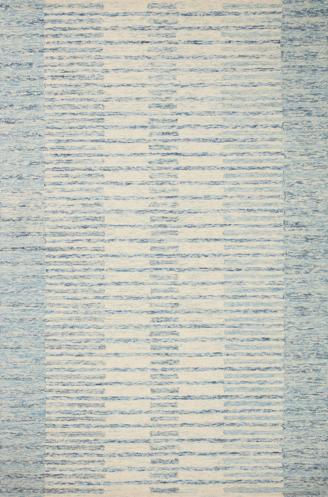 Chris Loves Julia x Loloi Chris Ivory / Denim 2'-6" x 9'-9" Runner Rug