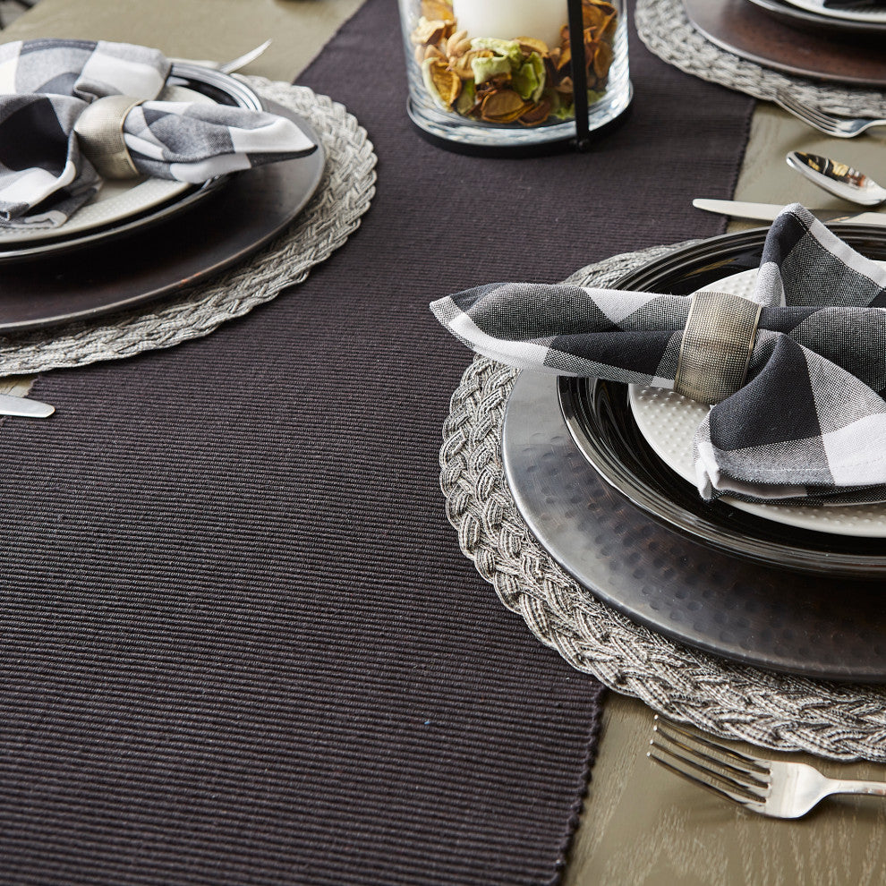 Black Table Runner 13"x72"